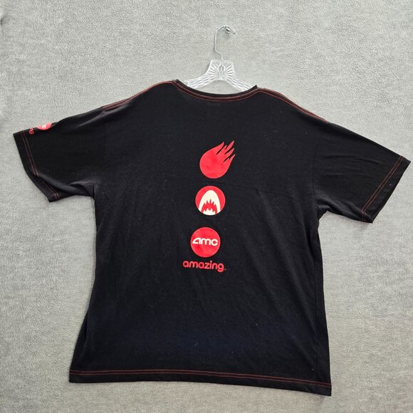 AMC Men Shirt 2XL Black Logo Theatres Movie Graphic Short Sleeve Crew Neck Tee - Picture 5 of 9